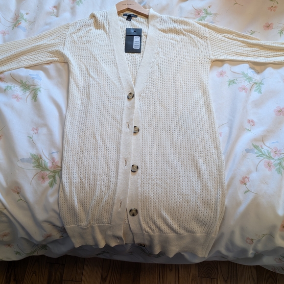 RW&CO. Sweaters - RW&CO. Ivory Knit Button Cardigan